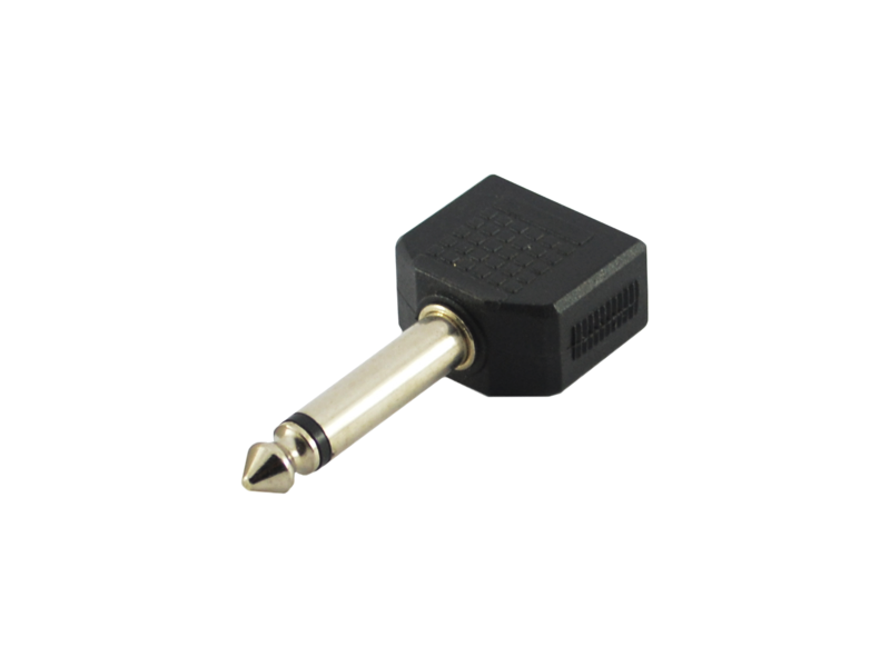 6.35mm(Mono) Male to 2x3.5mm(Mono) Female Converter - Image 1